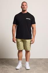 JACK & JONES Big & Tall Black 'St. Tropez' Print Tee | BadRhino 1
