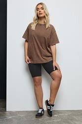 2 PACK Plus Size Black Stretch Cycling Shorts | Yours Clothing 3