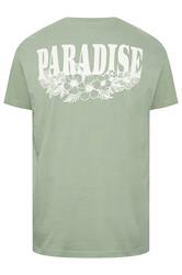 BadRhino Big & Tall Green Extra Long 'Paradise' Graphic T-Shirt 7