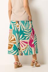 YOURS Plus Size Natural Brown Abstract Culottes | Yours Clothing 2