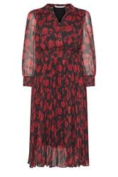 YOURS LONDON Plus Size Black Floral Pleated Shirt Dress | Yours Clothing 5