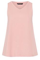EVANS Curve Pink Premium Cotton Vest Top