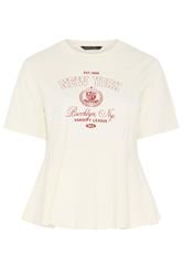 LIMITED COLLECTION Plus Size Ivory White Sporty New York Peplum Top 5