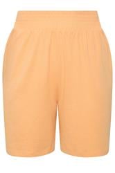 YOURS Curve Orange Shirred Waist Shorts
