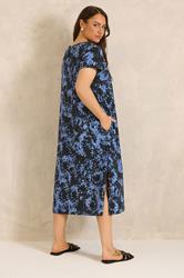 EVANS Plus Size Black Tie Dye Cotton Dress | Evans 2