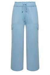 LIMITED COLLECTION Plus Size Blue Washed Cargo Joggers | Yours Clothing 5