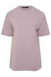 YOURS Curve Lilac Longline T-Shirt