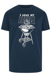 BadRhino Big & Tall Navy Blue 'My BBQ' Graphic T-Shirt | BadRhino 5