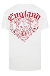 BadRhino Big & Tall White Extra Long England T-Shirt | BadRhino 7