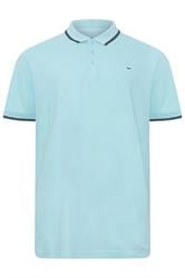 BadRhino Big & Tall Light Blue Tipped Polo Shirt