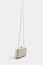 Silver Sequin Clutch Bag