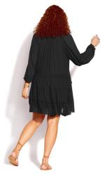 Evans Black Tiered Mini Dress 4