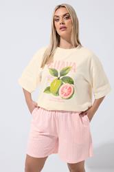 LIMITED COLLECTION Plus Size Pink Gingham Jersey Shorts | Yours Clothing 3