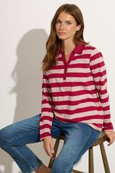 M&Co Red & Pink Stripe Cotton Polo Shirt | M&Co  1