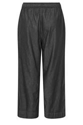EVANS Plus Size Black Denim Cotton Wide Leg Trouser | Evans 2