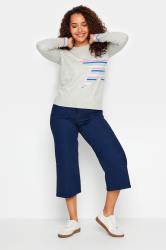 M&Co Grey Stripe Cuff Star Print Jumper | M&Co 2