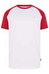 BadRhino Big & Tall Red & White Extra Long Raglan T-Shirt | BadRhino 5