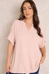 EVANS Plus Size 2 Pack Brown And Pink Utility Shirts | Evans 1