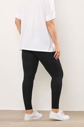 EVANS 2 PACK Plus Size Black Stretch Leggings | Evans 4