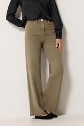 LTS Tall Women's Mocha Brown Washed Wide Leg Jeans | Long Tall Sally 1