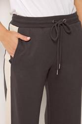 LTS Tall Women's Chocolate Brown Side Stripe Wide Leg Joggers | Long Tall Sally 4
