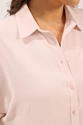 YOURS Plus Size Pink Grown On Sleeve Shirt | Yours Clothing 4