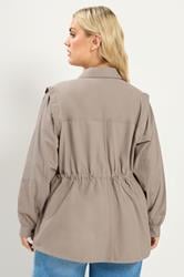 YOURS Plus Size Natural Brown Carpenter Jacket | Yours Clothing 2