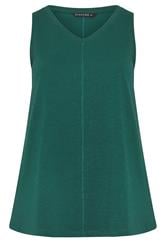 EVANS Curve Teal Green Premium Cotton Vest Top