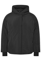 YOURS Curve Black Padded Coat