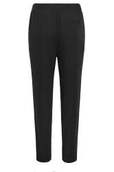 YOURS Curve Plus Size Black Linen Joggers | Yours Clothing 5