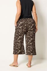 YOURSET Plus Size 2 PACK Black Leopard Textured Culottes | Yours Clothing 6