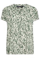 EVANS Plus Size Khaki Green Aztec Print Shirt | Evans 5
