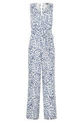 LTS Tall Women's Blue & White Ikat Belted Jumpsuit | Long Tall Sally 7