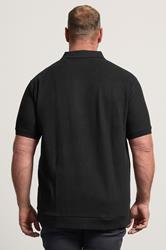 BadRhino Big & Tall Black Ribbed Trophy Polo | BadRhino 2