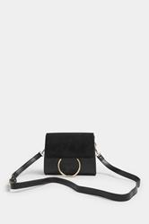 Black Ring Detail Cross Body Bag | Yours Clothing 2