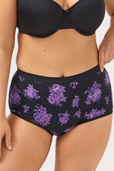 YOURSET 5 PACK Plus Size Purple Floral Full Briefs | Yours Clothing 2