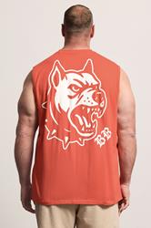 BadRhino Big & Tall Orange Tattoo Dog Graphic Muscle Vest | BadRhino 2