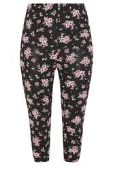 YOURSET 2 PACK Plus Size Black Floral Cropped Leggings | Yours Clothing 9