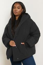 YOURS Plus Size Black Padded Coat | Yours Clothing 3