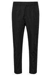 BadRhino Big & Tall Black Linen Formal Trousers