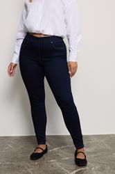 Plus Size Indigo Blue Stretch Pull On JENNY Jeggings | Yours Clothing 3