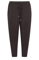 YOURS Plus Size Brown Wide Leg Seam Joggers | Yours Clothing 5