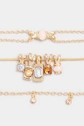 Gold Tone Chain Charm Bracelet | Yours Clothing 2
