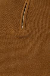 BadRhino Big & Tall Monks Robe Brown Milano Quarter Zip Jumper | BadRhino 3