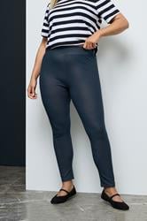 Plus Size Mid Blue Jersey Stretch Jegging | Yours Clothing 1