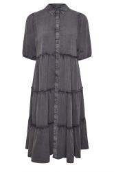 YOURS Plus Size 2 PACK Dark Blue & Grey Wash Chambray Dress 9
