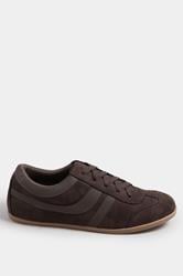 LTS Chocolate Brown Padded Retro Trainers In Standard Fit | Long Tall Sally 2