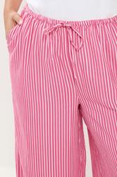 YOURS Plus Size Pink Striped Wide Leg Trousers | Yours Clothing 4
