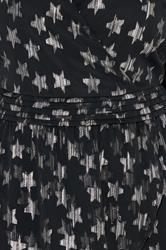 YOURS Plus Size Black Metallic Star Mini Dress | Yours Clothing 5