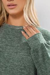 YOURS Plus Size Green Soft Touch Jumper Dress | Yours Clothing 4